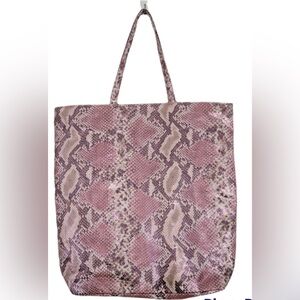 Just Cavalli Parfum Vintage 90's Faux Snakeskin Tote Bag